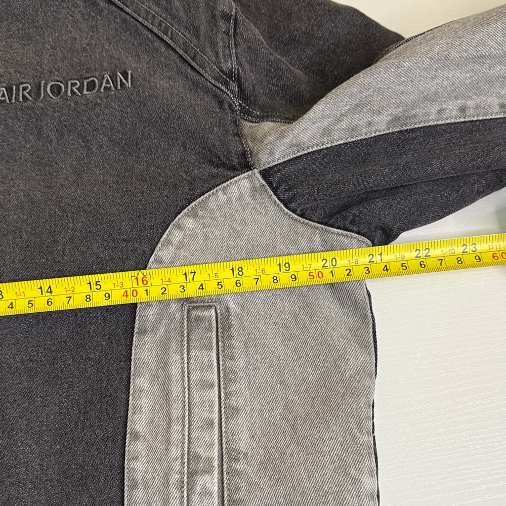 Nike Air Jordan Women's Moto Jacket black/Flat and pewter/gray colorway - Picture 2 of 16